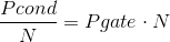 Pcond to Pgate equation